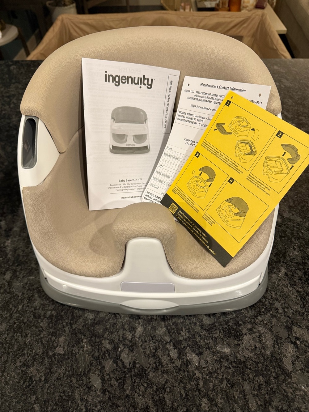 Ingenuity Beige VR/AR Accessory Seat Booster